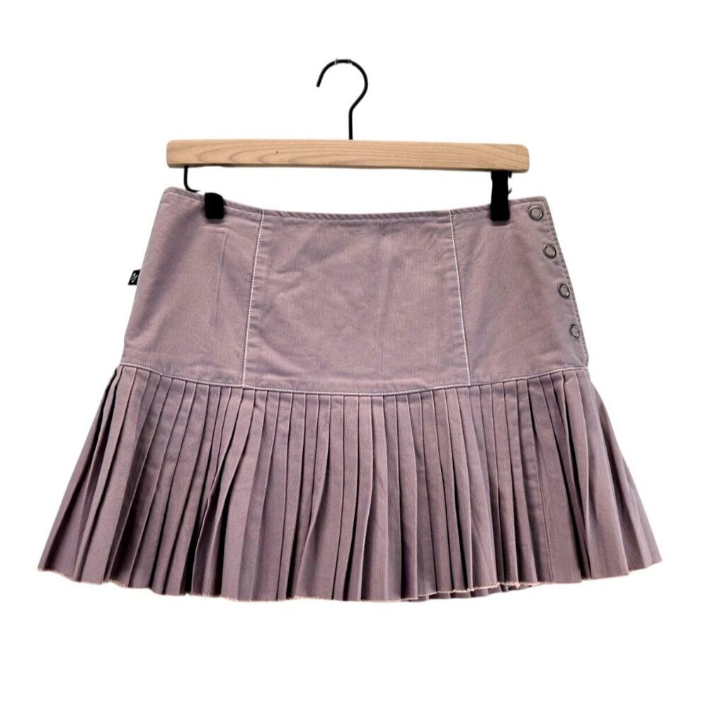 Pleated Mini Skirt Lavender Sz M by Bobby J Tennis Skirt Cotton Coquette